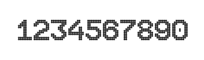 9×12数字点阵字体 ddN912AA0113