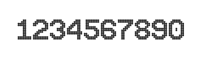 9×12数字点阵字体 ddN912AA0114