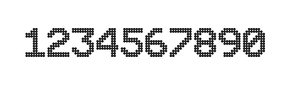 9×12数字点阵字体 ddN912AA0134