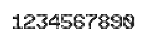 9×12数字点阵字体 ddN912AA0135