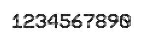 9×12数字点阵字体 ddN912AA0136