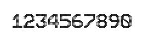 9×12数字点阵字体 ddN912AA0143