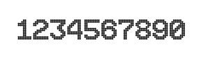 9×12数字点阵字体 ddN912AA0180