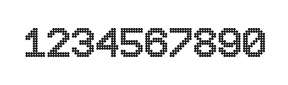 9×12数字点阵字体 ddN912AA0190