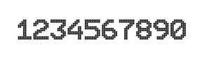 9×12数字点阵字体 ddN912AA0199