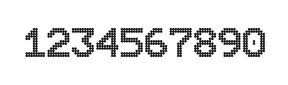 9×12数字点阵字体 ddN912AA0209