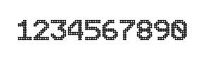 9×12数字点阵字体 ddN912AA0213