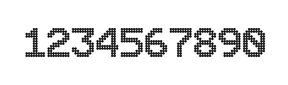 9×12数字点阵字体 ddN912AA0214