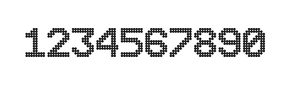 9×12数字点阵字体 ddN912AA0225