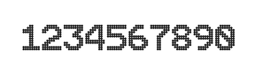 9×12数字点阵字体 ddN912AA0227