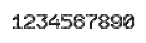 9×12数字点阵字体 ddN912AA0230