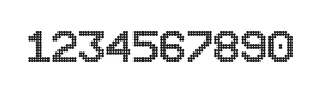 9×12数字点阵字体 ddN912AA0233