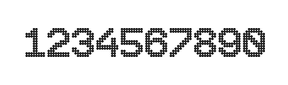 9×12数字点阵字体 ddN912AA0240