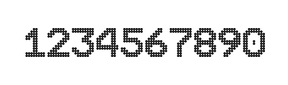 9×12数字点阵字体 ddN912AA0263