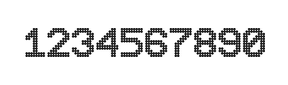 9×12数字点阵字体 ddN912AA0265