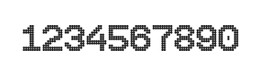 9×12数字点阵字体 ddN912AA0271