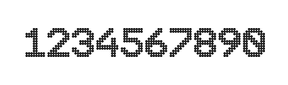 9×12数字点阵字体 ddN912AA0275
