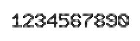 9×12数字点阵字体 ddN912AA0279