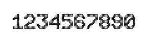 9×12数字点阵字体 ddN912AA0282