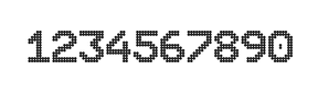 9×12数字点阵字体 ddN912AA0289