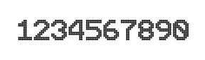 9×12数字点阵字体 ddN912AA0294