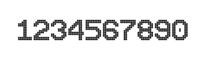 9×12数字点阵字体 ddN912AA0303