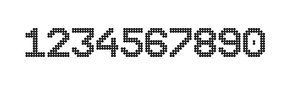 9×12数字点阵字体 ddN912AA0314