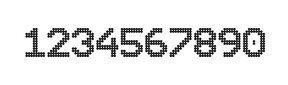 9×12数字点阵字体 ddN912AA0322