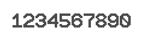 9×12数字点阵字体 ddN912AA0324