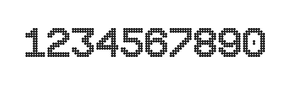 9×12数字点阵字体 ddN912AA0326