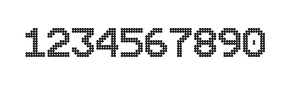 9×12数字点阵字体 ddN912AA0328