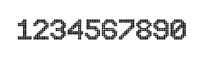 9×12数字点阵字体 ddN912AA0333