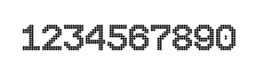 9×12数字点阵字体 ddN912AA0340