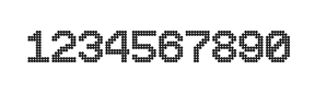 9×12数字点阵字体 ddN912AA0347