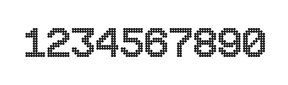 9×12数字点阵字体 ddN912AA0350