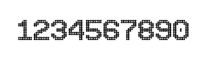 9×12数字点阵字体 ddN912AA0366