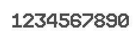 9×12数字点阵字体 ddN912AA0377