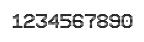 9×12数字点阵字体 ddN912AA0383