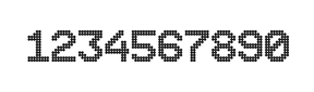 9×12数字点阵字体 ddN912AA0385