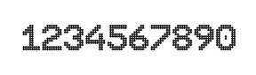 9×12数字点阵字体 ddN912AA0387