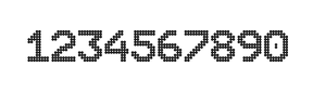 9×12数字点阵字体 ddN912AA0412
