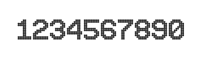 9×12数字点阵字体 ddN912AA0415