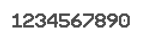 9×12数字点阵字体 ddN912AA0416
