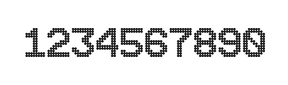 9×12数字点阵字体 ddN912AA0418