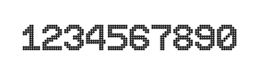 9×12数字点阵字体 ddN912AA0420