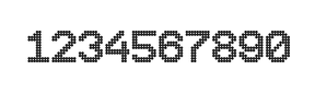 9×12数字点阵字体 ddN912AA0436