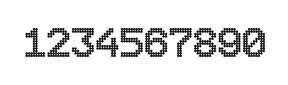 9×12数字点阵字体 ddN912AA0443