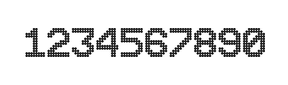 9×12数字点阵字体 ddN912AA0446
