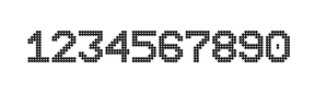 9×12数字点阵字体 ddN912AA0448