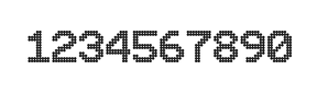 9×12数字点阵字体 ddN912AA0450